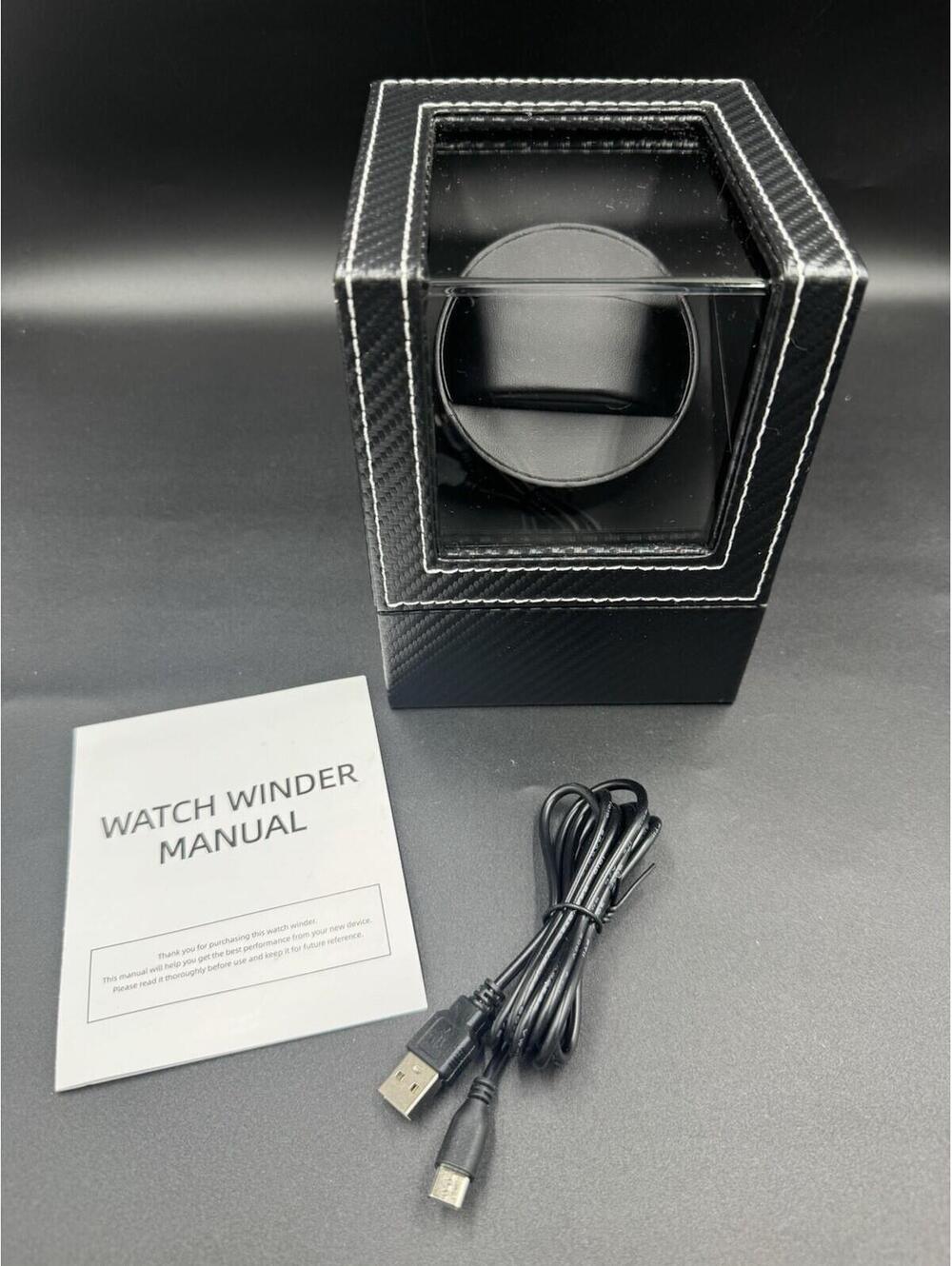 Automatic Single Watch Winder Case with Quiet Motor Fits Lady and Man Watch NIB+